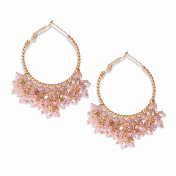 Myra Bag Jewelry - Folk Bling large hoops handmade earrings modern